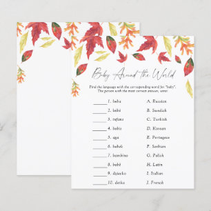 Baby shower feuilles d'automne Bébé autour du mond