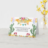 Baby shower Fiesta Bedankt Kaart (Gele Bloem)