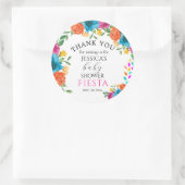 Baby shower Fiesta Floral Party Favoriser Sticker (Sac)