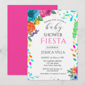 Baby shower Fiesta Floral Party Invitation (Devant / Derrière)