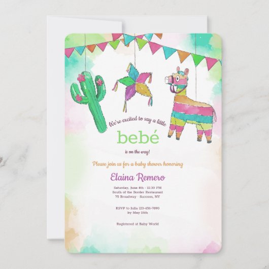 Baby shower Fiesta Invitation (Devant)
