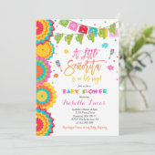 Baby shower Fiesta Invitation Fille Fiesta Douche (Debout devant)