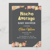 Baby shower Fiesta Invitation Nacho Douche moyenne (Devant / Derrière)