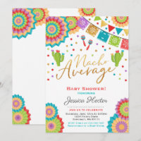 Baby shower Fiesta Invitation Nacho Douche moyenne