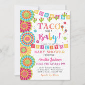 Baby shower Fiesta Invitation Taco Bout A Baby (Devant)