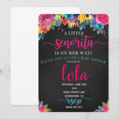 BABY SHOWER FIESTA INVITE KAART (Voorkant / Achterkant)