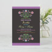 Baby shower Fiesta Mexicaine fille Invitation de l (Debout devant)