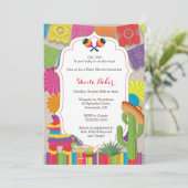 baby shower Fiesta! Mexican Thlege Shower Invite Kaart (Staand voorkant)