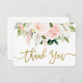 Baby shower fille anthurium carte de remerciements (Devant / Derrière)