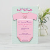 Baby shower Fille Bodysuit Invitation (Debout devant)