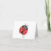 Baby shower fille - Carte de remerciements Ladybug (Dos)