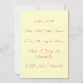 Baby shower - fille - invitation d'album (Dos)