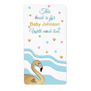 Baby shower "Flamingo MMammie" Bladplaat 8 Etiket