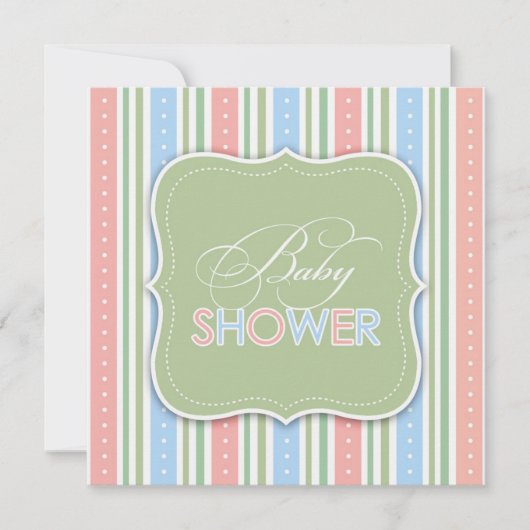 Baby shower Flat Invitation Kaart (Voorkant)