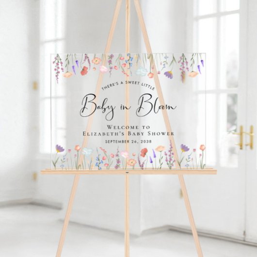 Baby shower fleur sauvage