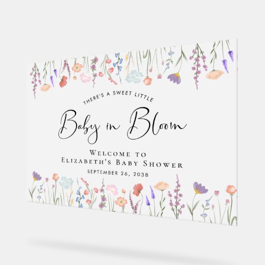 Baby shower fleur sauvage (Angle)