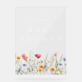 Baby shower Fleur sauvage aquarelle (Recto)