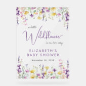 Baby shower Fleur sauvage Boho Bienvenue Froid (Recto)