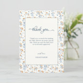 Baby shower Fleur sauvage Boho Carte de remercieme (Debout devant)