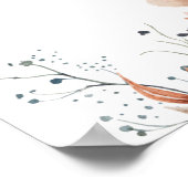 Baby shower Fleur sauvage Boho Fall Affiche de bie (Coin)