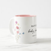 Baby shower fleur sauvage café Mug (Devant gauche)