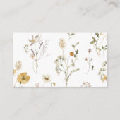 baby shower fleur sauvage carte de réservation fil (Dos)