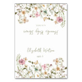 Baby shower fleur sauvage Carte Place (Par défaut)