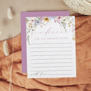 Baby shower fleur sauvage Conseils pour la carte P
