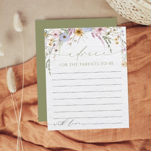 Baby shower fleur sauvage Conseils pour la carte P