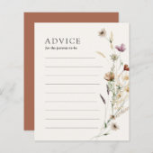 Baby shower fleur sauvage Conseils pour la carte P (Devant / Derrière)