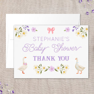 Baby shower fleur sauvage d'oies Merci