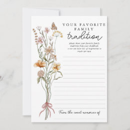 Baby shower fleur sauvage Famille Traditions Carte