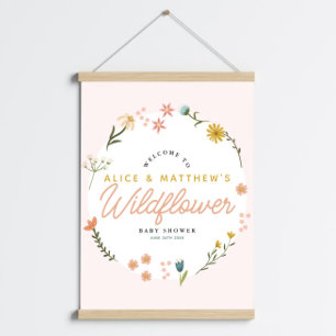 Baby shower  Fleur sauvage filles Boho Affiche de 