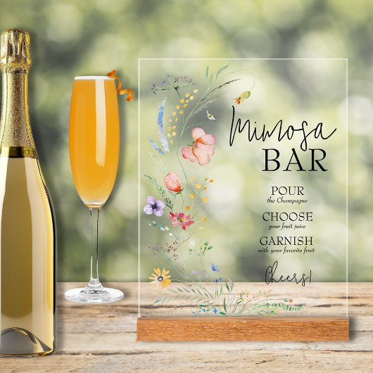 Baby shower fleur sauvage Mimosa Bar