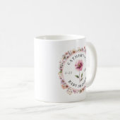 Baby shower Fleur sauvage rose Mug - Chat poussiér (Devant droit)