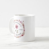 Baby shower Fleur sauvage rose Mug - Chat poussiér (Devant gauche)