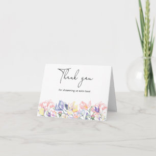 Baby shower fleurs sauvages merci
