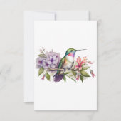 Baby shower Flora Colibri Merci Cartes (Dos)