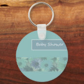 baby shower floraalgroen sleutelhanger (Voorkant)