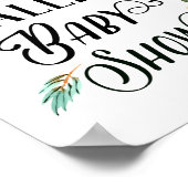 Baby shower floral automne Affiche de bienvenue (Coin)