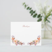 Baby shower Floral Automne / Fête Favoriser Merci (Debout devant)