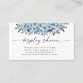 Baby shower Floral Boho Bleu Afficher Carte Douche (Devant)