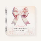 Baby shower Floral Bow rose Livre d'Invité (Devant)