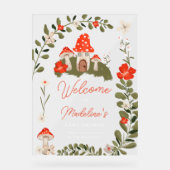 Baby shower floral de champignons de bois (Recto)