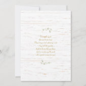 Baby shower floral du souffle du bébé Invitation (Dos)