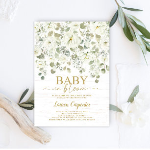 Baby shower floral du souffle du bébé Invitation