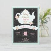 Baby shower Floral High Tea Party Invitation (Debout devant)