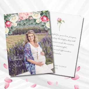 Baby shower Floral Jardin Carte de remerciements p