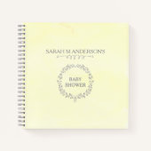 Baby shower Floral Jaune Moderne Livre d'or (Devant)