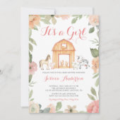  Baby shower "Floral" Kaart (Voorkant)